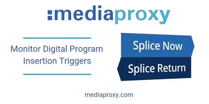 Mediaproxy's tweet photo. Our applications include advanced detection, monitoring and reconciliation of SCTE-35/104 cue triggers and ad insertion messages to resolve on-air incidents effectively - https://t.co/4Ou2yHSLB7
#Mediaproxy #OTTMonitoring #InsertionTriggers #LogServer https://t.co/uP5xWpmZFj