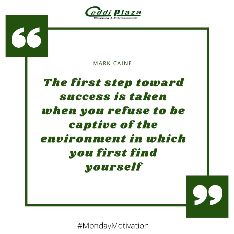 ceddiplaza's tweet photo. The first step toward success is taken when you refuse to be captive of the environment one which you first find yourself - Mark Caine
#mondaymotivation #monday #mondaymood #quotes #billionaire #billionairemindset #ceddi #Ceddiplaza #NigeriasNewTribe #MondayMorning https://t.co/BO5WjoLV9Z