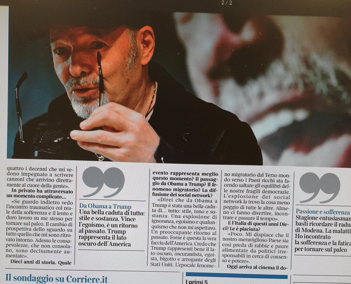 "Rabbie e paure alimentati da politici irresponsabili in cerca di consenso e potere".
Chissà a chi si riferisce #Vasco #Rossi #vascorossi
#dimaio
#salvini
#renzi
#zingaretti
#meloni
#berlusconi