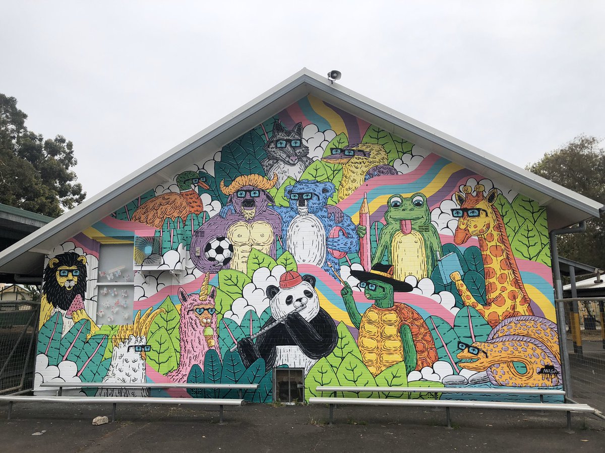 Different animals united symbolising the different cultures that bring us together here at <a href="/CanleyValePS/">Canley Vale PS</a> 
Artist: <a href="/MulgatheArtist/">MULGA</a>