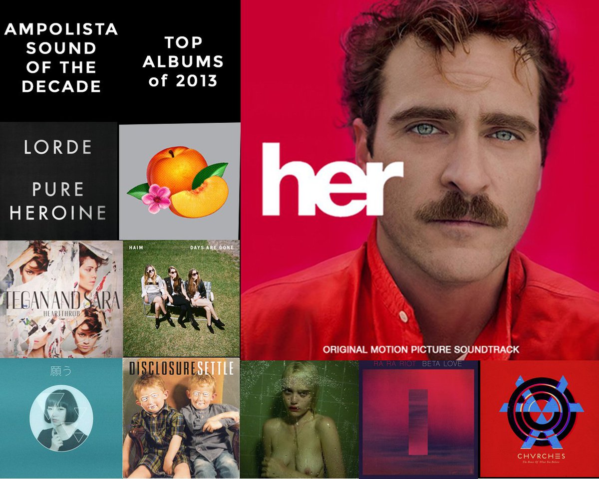 ampolista's tweet photo. Ampolista
Top Albums of 2013
@arcadefire ♥️♥️♥️
@wearephoenix
@lorde
@HAIMtheband
@teganandsara
@CHVRCHES
@rarariot
@skyferreira
@disclosure
@markredito
Do you have them in your playlist?
#soundofthedecade #Top2013 https://t.co/bzAsyDzSZO