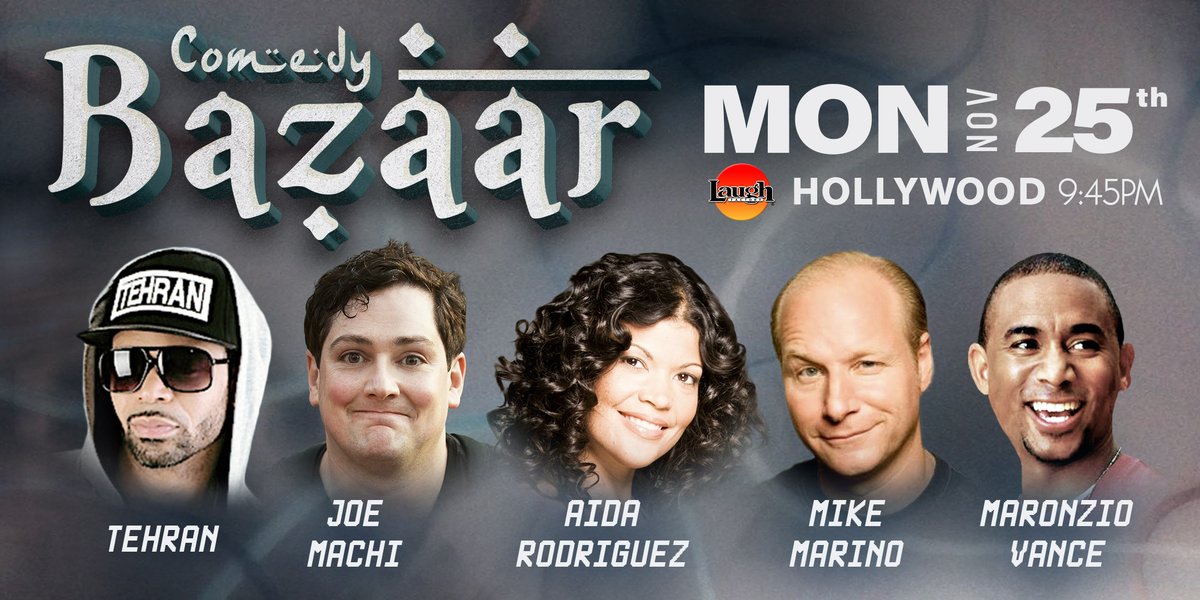 TheLaughFactory's tweet photo. Some #MondayMotivation for ya. Come see this #amazing lineup perform LIVE. Catch #standupcomedy by #TheyReady 💫 @FunnyAida, #MakeAmericaItalianAgain 💫 @MikeMarinoLive with @MaronzioVance, @joemachi, and @IAmTehran! You don't want to miss this one
Tix - https://t.co/2ow8XlFAEV https://t.co/ZYS8LjQ58j
