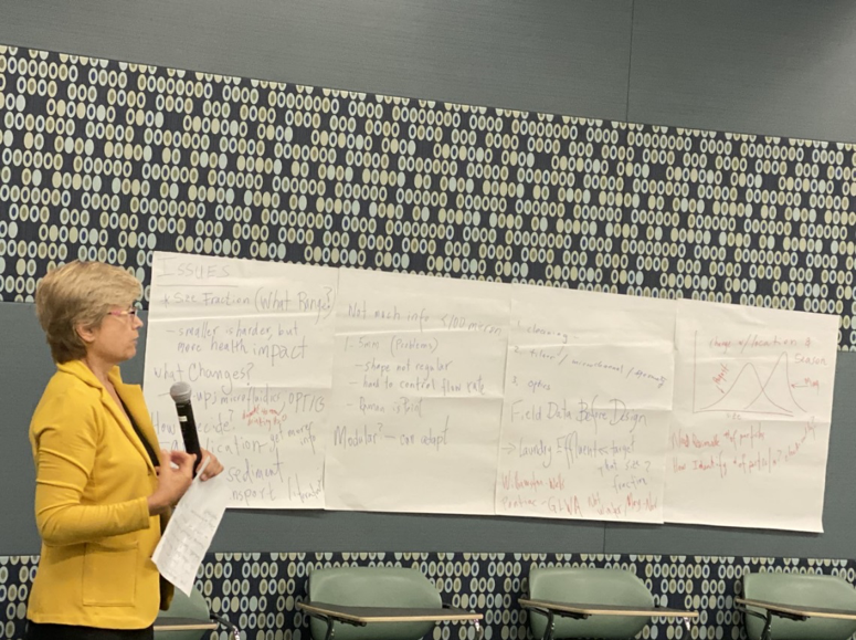 WSUMicroplastic's tweet photo. Project co-director Dr. Carol Miller reports results from the sensor technology breakout session. https://t.co/6uzZHAJRa2