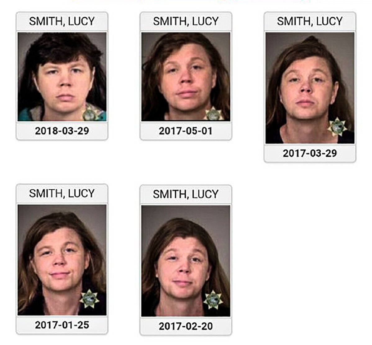 Lucy Elizabeth Smith, a 35-year-old transsexual antifa militant, has been arrested numerous times in Portland at riots & violent protests. In March 2017, she was charged for strangling a man (while masked) during a BLM protest in downtown.  #AntifaMugshots