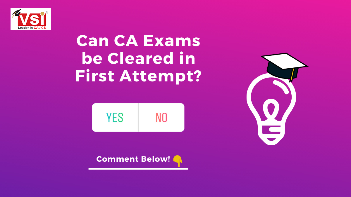 VsiJaipur's tweet photo. CA Exams are considered to be the toughest one. Is it possible to clear in first attempt. Let us know with your comment in yes or no and what you think about it.

For more inquiry visit https://t.co/4vRvnLE7Qm

#ICAI #VSI #CAexams #CharteredAccountant #CAcoaching #Cafacts https://t.co/ucRlJSTYJE