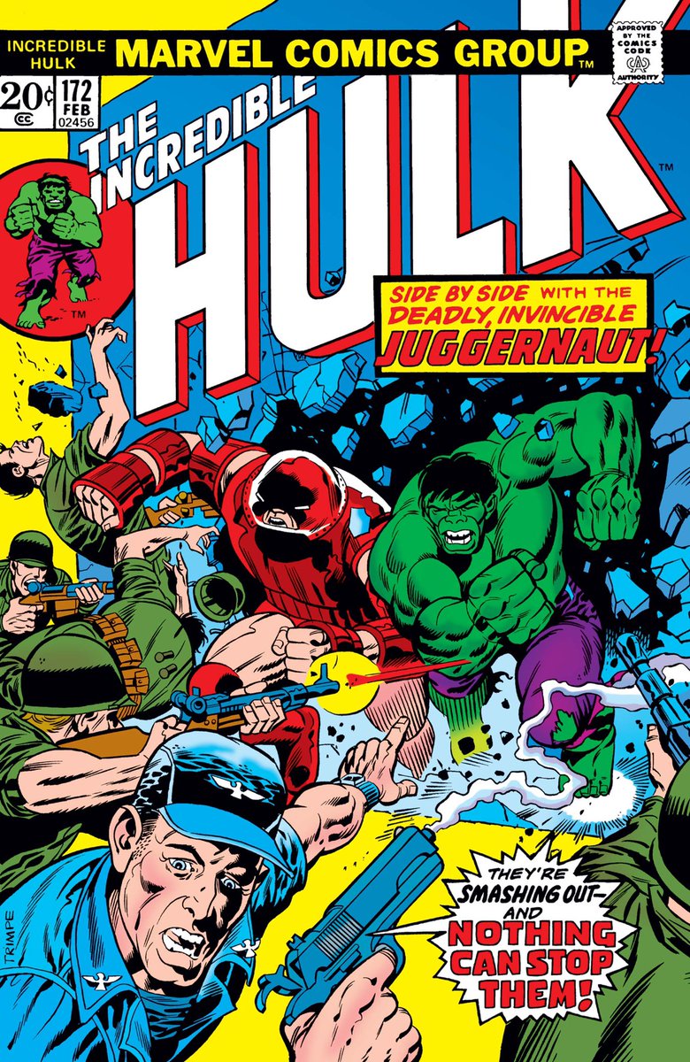 comicbookaddt's tweet photo. The Incredible Hulk #172 - And Canst Thou Slay... The Juggernaut? released by Marvel on February 1974. @marvelinthe80s #thehulk #marvel #comicbooks #juggernaunt https://t.co/dfjiQrF7uh