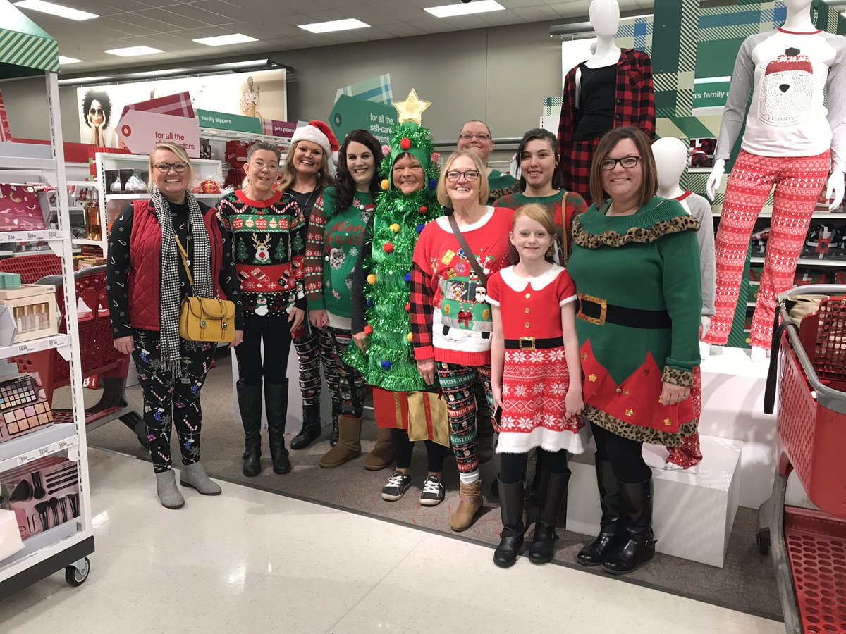 twinsister63's tweet photo. Had some hard core Christmas fans shopping @T2440 this weekend!!!#cutesweaters #holidaysatTarget #Christmasshopping #jinglealltheway @Pepper7211 @joelschroeder5 @antwayn @Natalie38691173 @rosie_brockhaus @Kyle2440FB @CraigMillhouse @megodfrey5 https://t.co/GjtMql2mHz