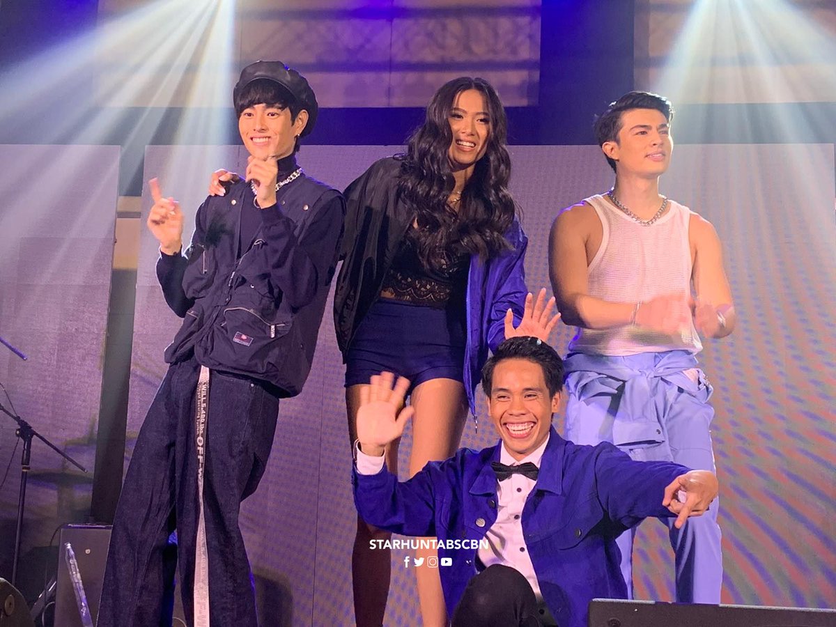 starhuntabscbn's tweet photo. LOOK: Lou, Andre, Yamyam, and Fumiya on stage of the Beautiful LAYF show in Baliuag, Bulacan 🌟 It's a Beautiful LAYF indeed! 💚 https://t.co/m5Cm3yjmlb