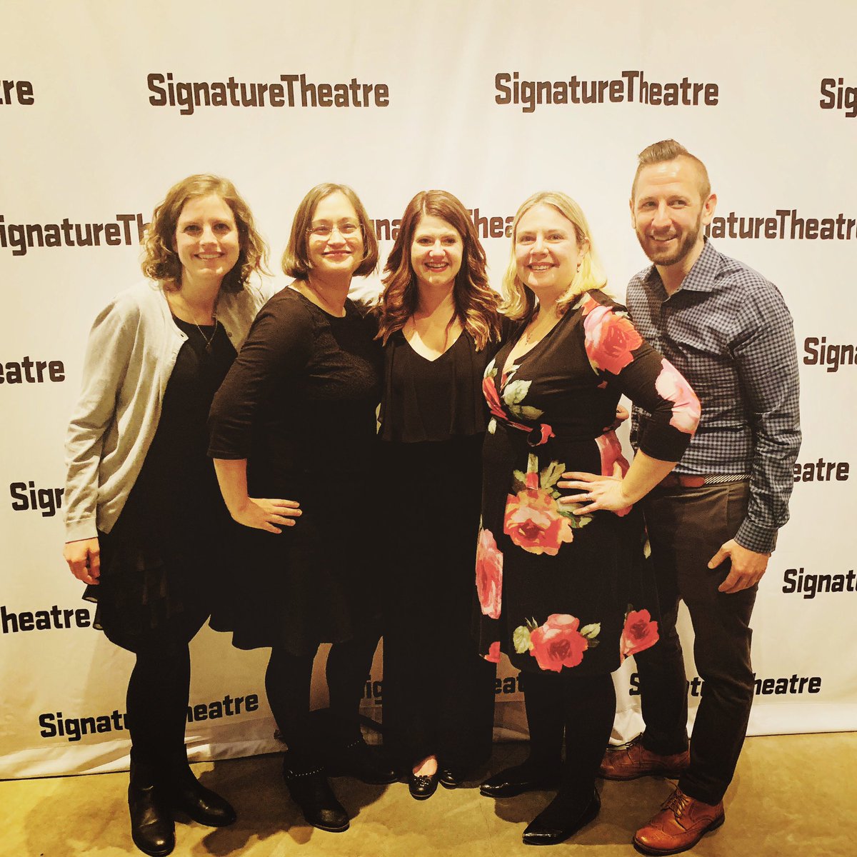 We thought crashing the opening of @SignatureTheatr ‘s “A Young Man from Atlanta” would be a good time to network. #ThanksGina #CriticsPick #NYCTUG