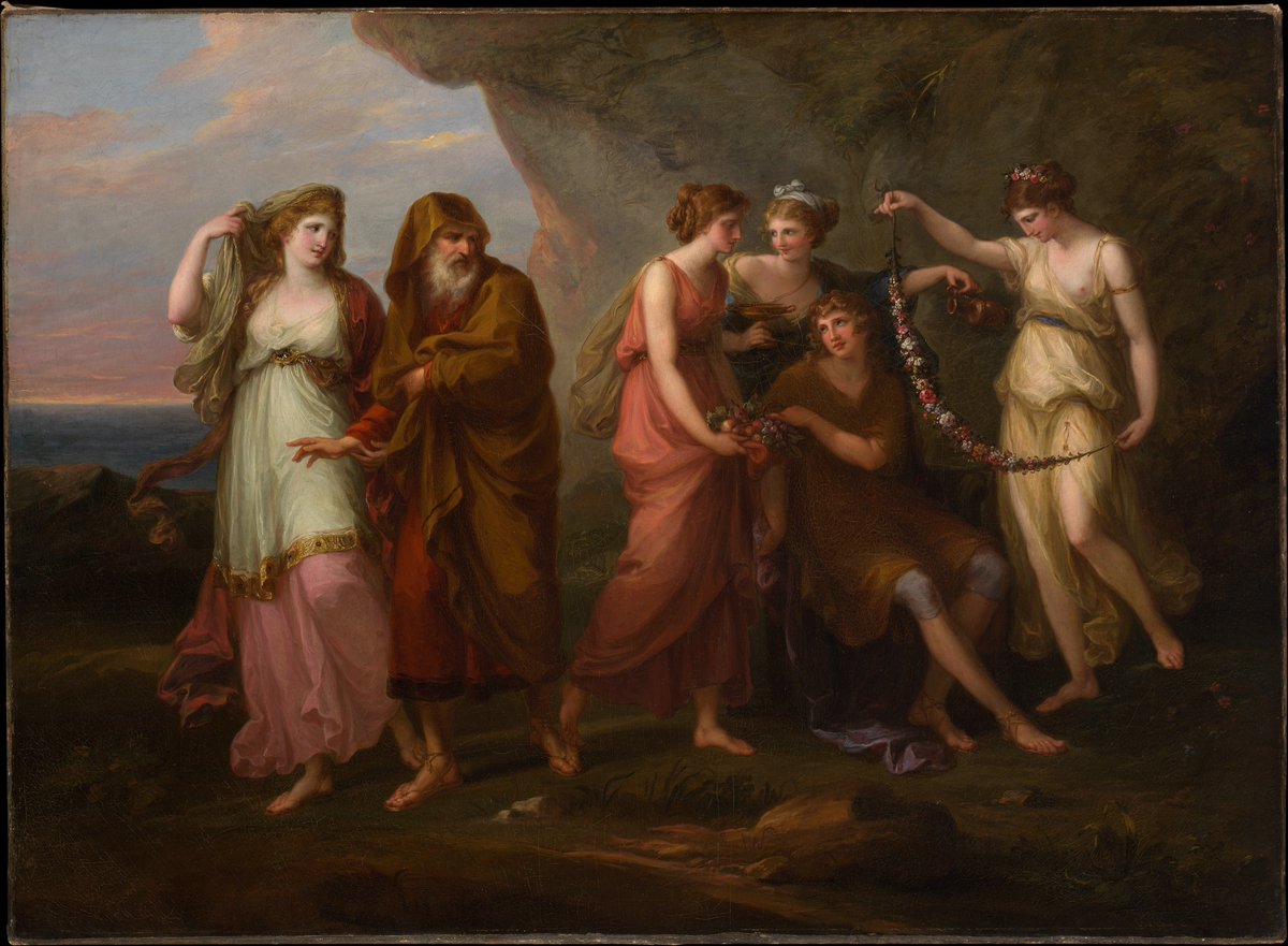 RT Telemachus and the Nymphs of Calypso by Angelica Kauffmann metmuseum.org/art/collection… #metmuseum #angelicakauffmann