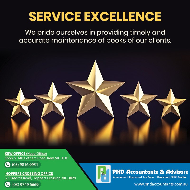 Our professionals undertake regular training to make ensure that they provide the highest level of service &amp; information on all current &amp; potential taxation aspects of your personal &amp; business affairs.

For details visit us Free Initial Consultation -pndaccountants.com.au