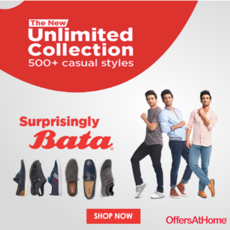 OffersAtHome's tweet photo. Now Get 50% Off plus Extra 10% Off On Netbanking, Cards &amp; Wallets In Bata Footwear Festival. Offer Valid On Hush puppies, Power, Disney, North Star, Sports Shoes, Sandals, and more. Hurry Up!

Get Code 👉 https://t.co/EN3nmEImCC

#BataCoupons #BataOffers #BataSales #OffersAtHome https://t.co/vwFcLzWIwE