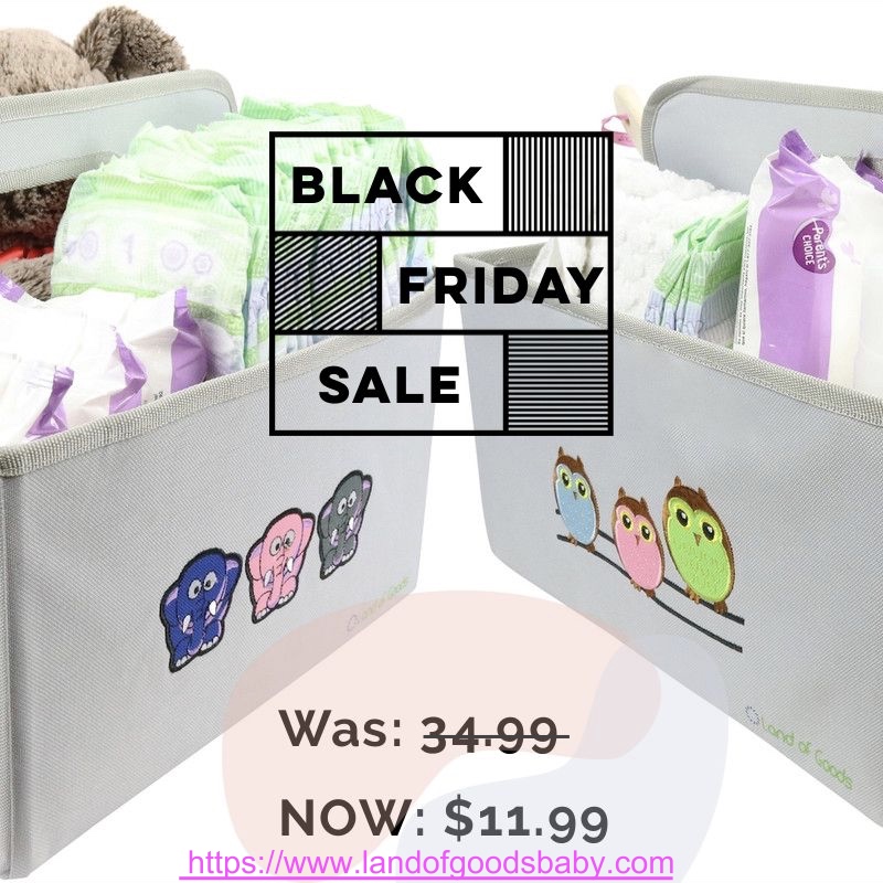 LandofGoodsBaby's tweet photo. Organize your nursery and home with these adorable diaper caddies! Doorbuster Deal on 11/29 only!  Stay Tuned for our GREATEST deals of the year!! #blackfridaydeals #staytuned #blackfriday #landofgoodsbaby #LoGBaby https://t.co/u4FBQoATBg