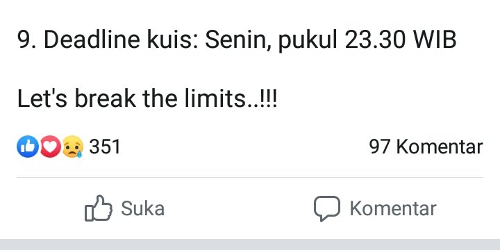 KomariahEndah's tweet photo. @01_budi @asrulabdullah99 Tp kenapa kak di sana di tulis deadline senin 23.30, jadi ga bisa masuk, kak...  😭 https://t.co/zEbtnqiKPw