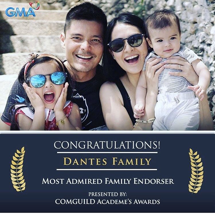 mariadongmarian's tweet photo. 2018 , 2019 Most Admired Family Endorser of the Year #TheDantesSquad ComGuildAwards 
Congratulations 👏🥰🥰🥰
Marian Rivera 
Dingdong Dantes 
DongYan https://t.co/Mqr2k5VLLr