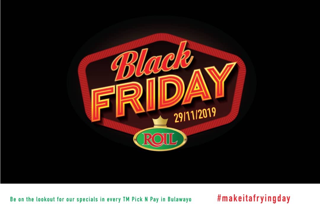 Something is cooking this Friday, 29/11/19. Get Roil Cooking oil on special with Vhuka this Black Friday. Happening at every TM Pick N Pay in Bulawayo.

#BlackFridayZim
#makeitafryingday
#roilcookingoil

@Busisa74
@MarigaLinda
@taylor_sherine