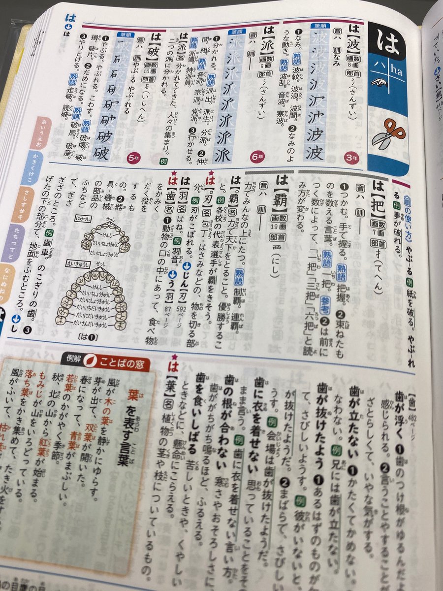 三省堂辞書出版部 Na Twitteru ここがおすすめ 例解小学辞典 まずはこれ 今回の改訂では紙面デザインを一新 辞書ではじめて Udデジタル教科書体 を使用しました 例解小学国語辞典 は のページ 見出し 用例等 例解小学漢字辞典 示 部のページ