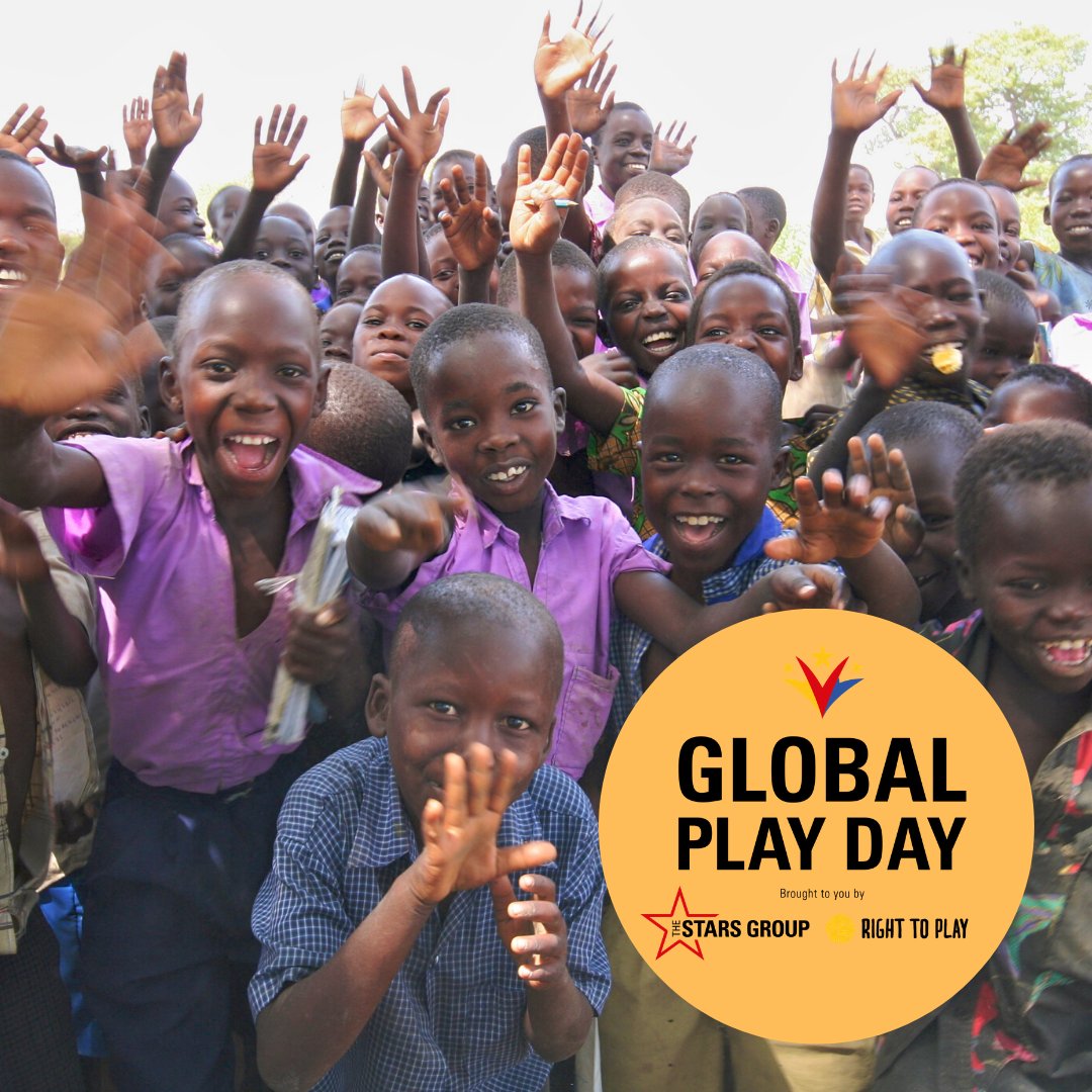 RightToPlay_UK's tweet photo. Today's the first day of ‘Global Play Day’. This week our partner the Stars Group (@PokerStarsUK) are taking part in fun, active challenges and games based around the theory of play to raise money for Right To Play. We wish them all the best with their fundraising and challenges! https://t.co/SyFCal8YtB