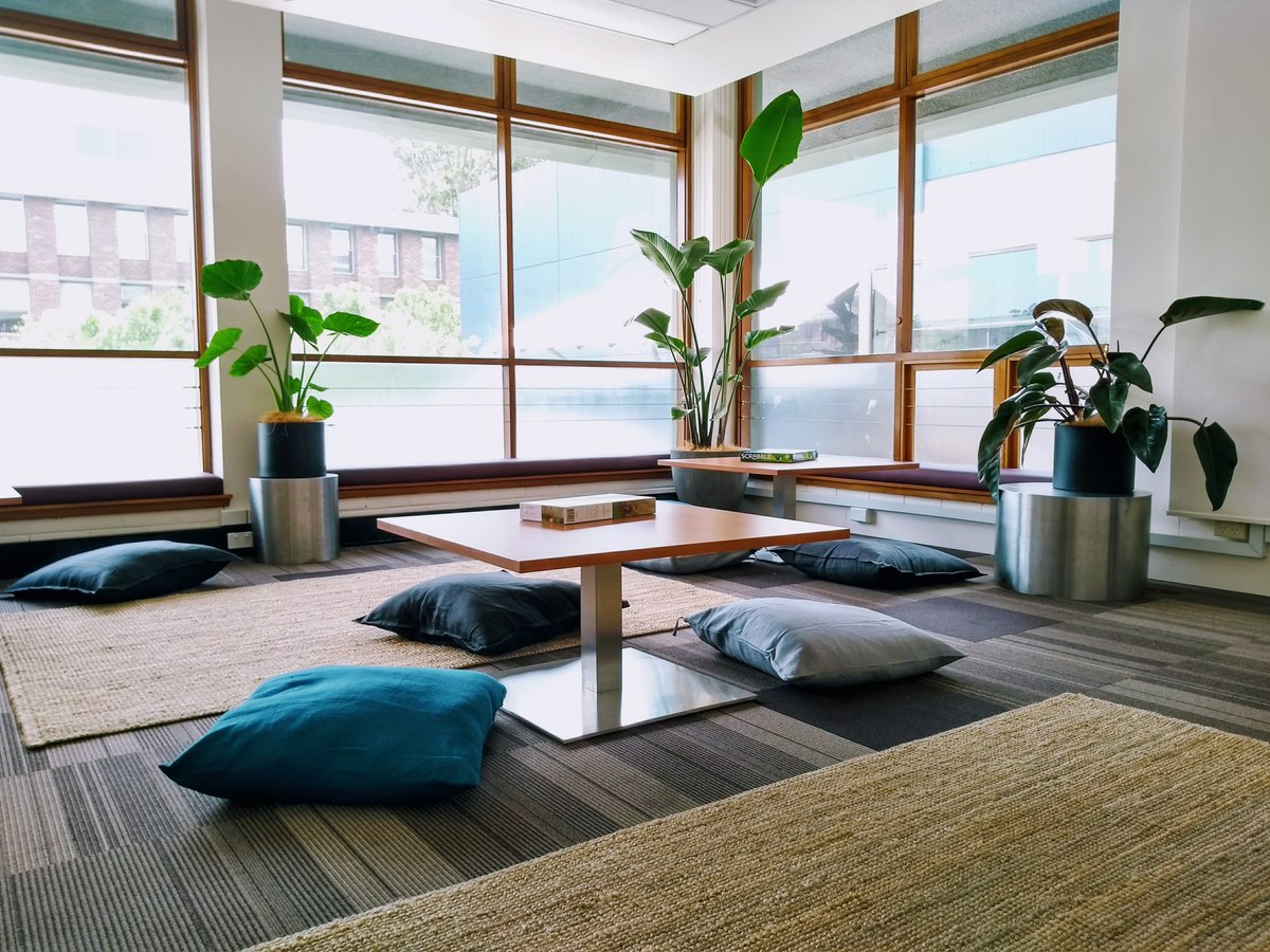 UNSWLibrary's tweet photo. Feeling overwhelmed or in need of some space? The Library Retreat is back for good on level 3. #UNSWLibrary #RetreatSpace #LibrarySpaces #StudyBreak https://t.co/q2Bp06EnlK