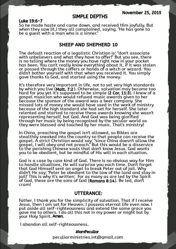 TynahNancy's tweet photo. #SIMPLE_DEPTHS
#SHEEP_AND_SHEPHERD
I ABANDON ALL SELF-RIGHTEOUSNESS
#IamPeculiar #IamSupernatural
#IPleaseGod #IamCharis2020
#HealingSch2019 #CharisOracle
#GRACE #MondayMotivation
#PhanerooDevotion #EmeryOut #SheroByGrace #NBSUpdates https://t.co/ruU4oJdKVQ