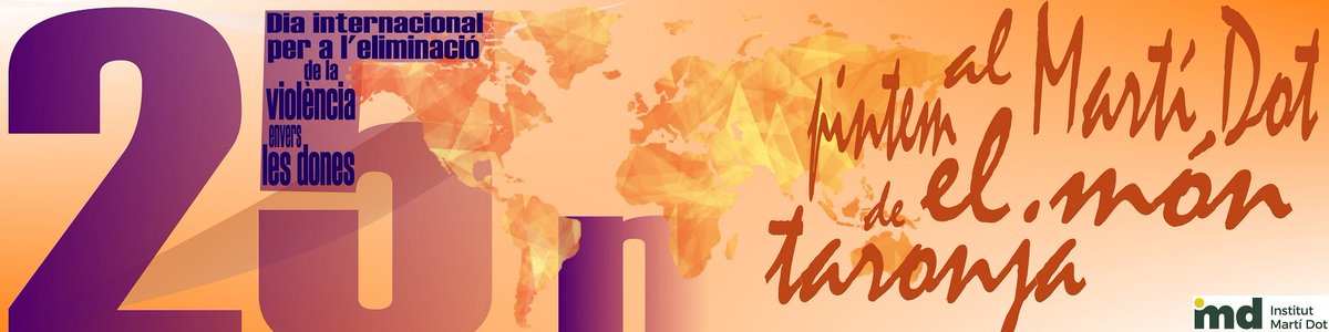 Avui és #25N, dia internacional per a l'eliminació de la violència envers les dones. Des del Martí Dot diem #jodiczero #nomésviolència #orangetheworld #pintemelmóndetaronja <a href="/ajsantfeliu/">Ajuntament de Sant Feliu de Llobregat</a> <a href="/educaciocat/">Educació</a>