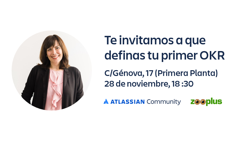 AtlassianM's tweet photo. 🔊 Este jueves 28/11 @Ruth_Puente_ nos contará cómo dar los primeros pasos con #OKRs en las oficinas de @ZooplusTechMad (Génova, 17). Puedes inscribirte en este enlace 👇
https://t.co/P8KReYOYAY
#AtlassianCommunity #Atlassian #AtlassianCommunityEvent #atlassianusergroup #zooplus https://t.co/1LAxRQOZ3F
