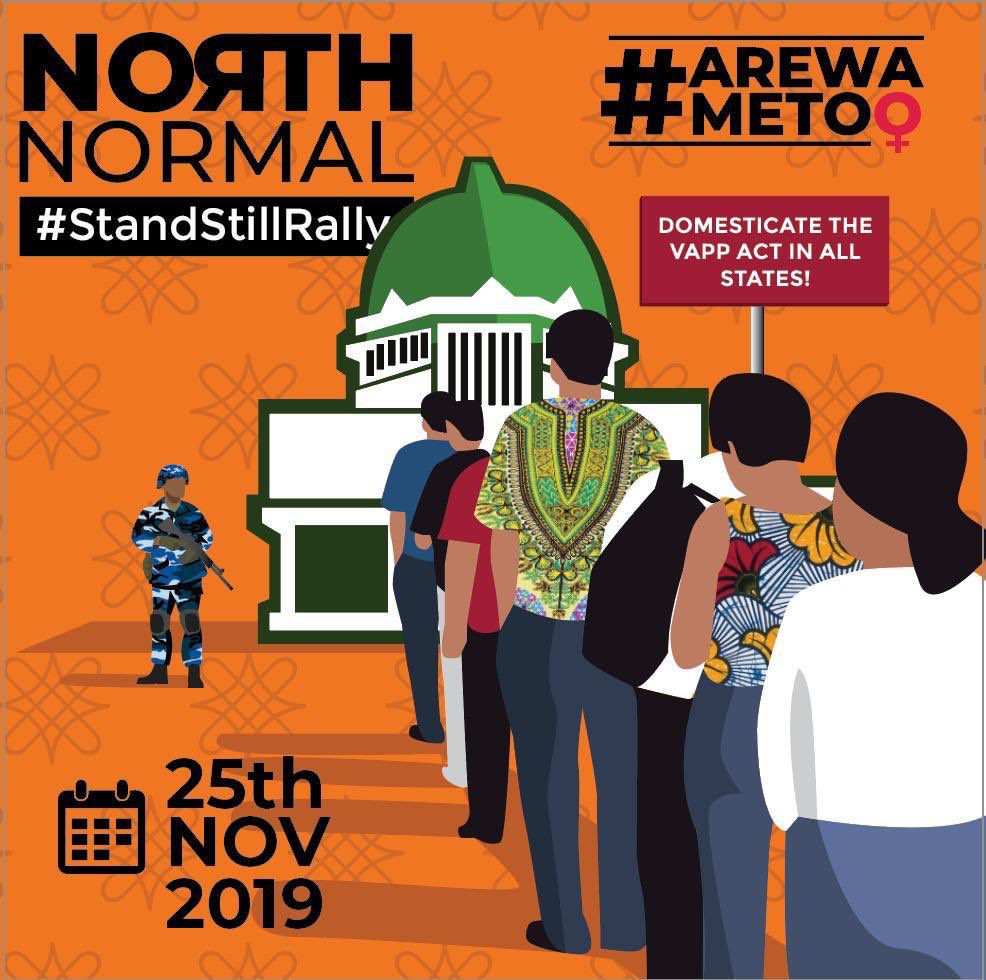Today is the day: 8 separate rallies on the domestication of the VAPP act. 

We believe the National and state assembly must set up the VAPP act to ensure  that violence stop to be a staple of our way of life.

#StandStillRally #NoToSGBV #ArewaMeToo #VAPP