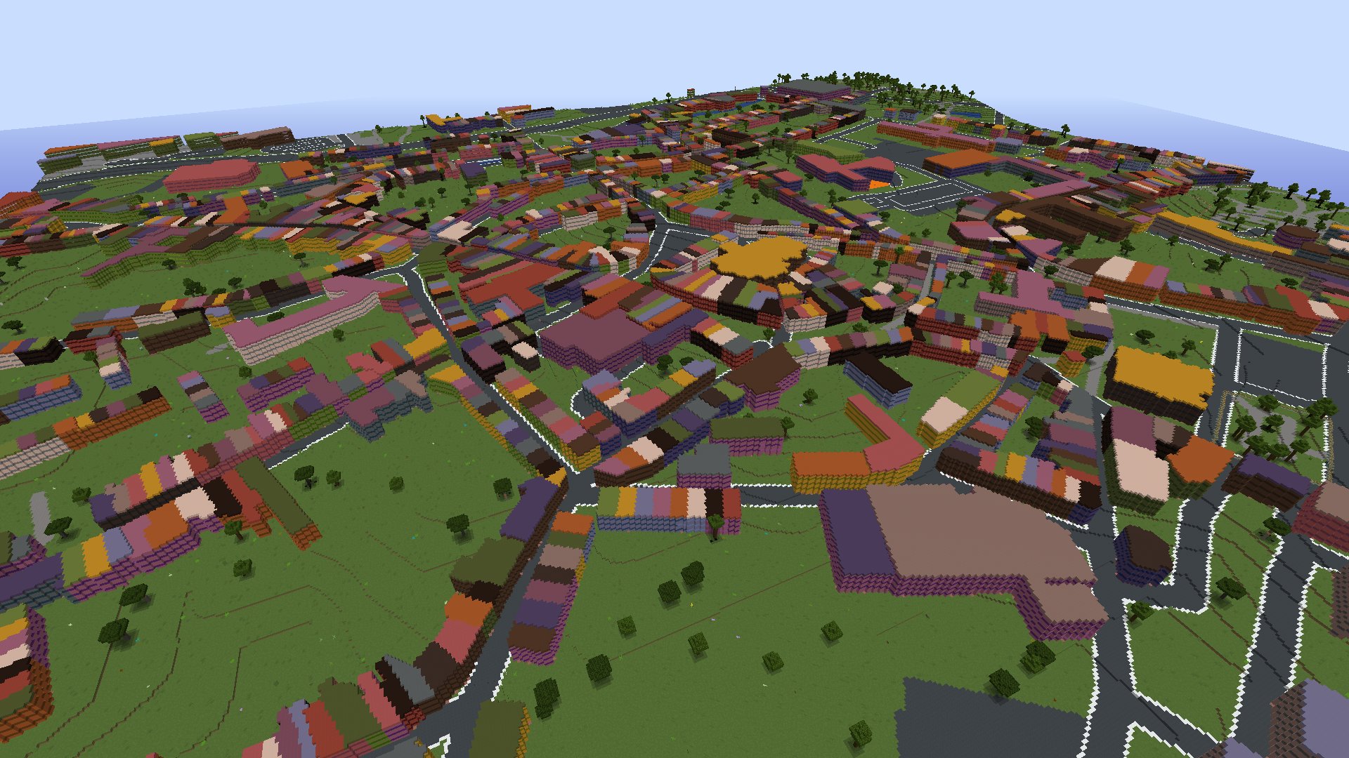 Minecraft maps of the real world from data - by GeoBoxers