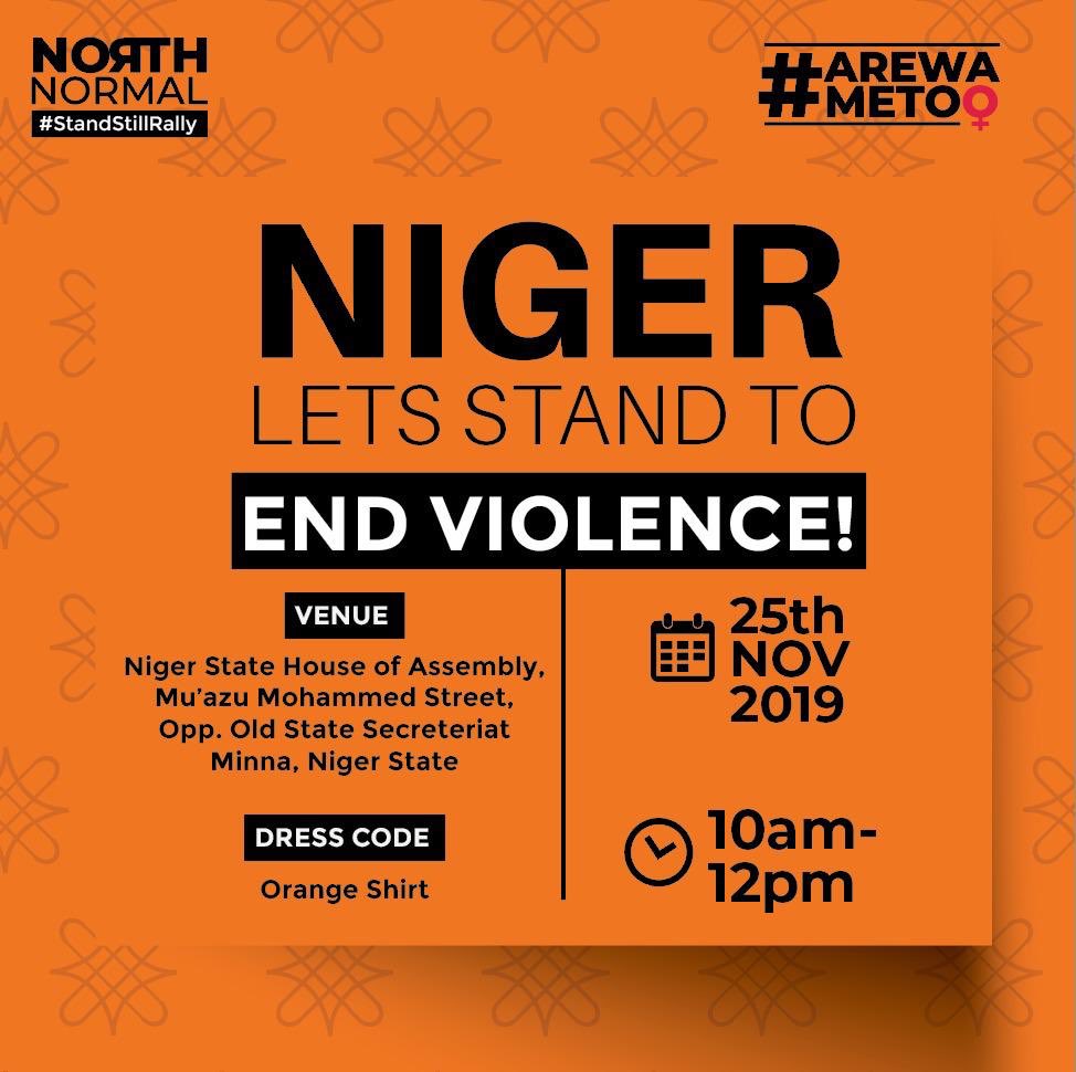 Change never happens from the top, it generally originates from the bottom. Join us today for the Standstill rally for the domestication of the VAPP act. 

Your support will go a long away.

#StandStillRally #ArewaMeToo #NorthNormal #NoToSGBV