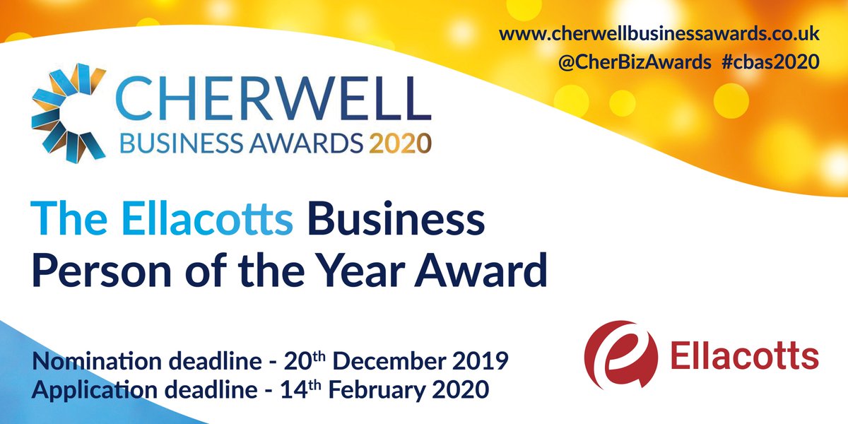People are businesses greatest asset - if you have a shining star in your organisation who has gone above &amp; beyond to benefit your business, nominate them for the <a href="/Ellacotts/">Ellacotts</a> Business Person of the Year Award in the #cbas2020. #Awards #Cherwell  cherwellbusinessawards.co.uk/award/business…