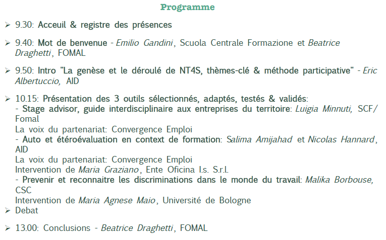 EFTproject's tweet photo. 🔜Voir ici le programme du Colloque Final le 5 décembre à Bologne! https://t.co/zQn397aJT2