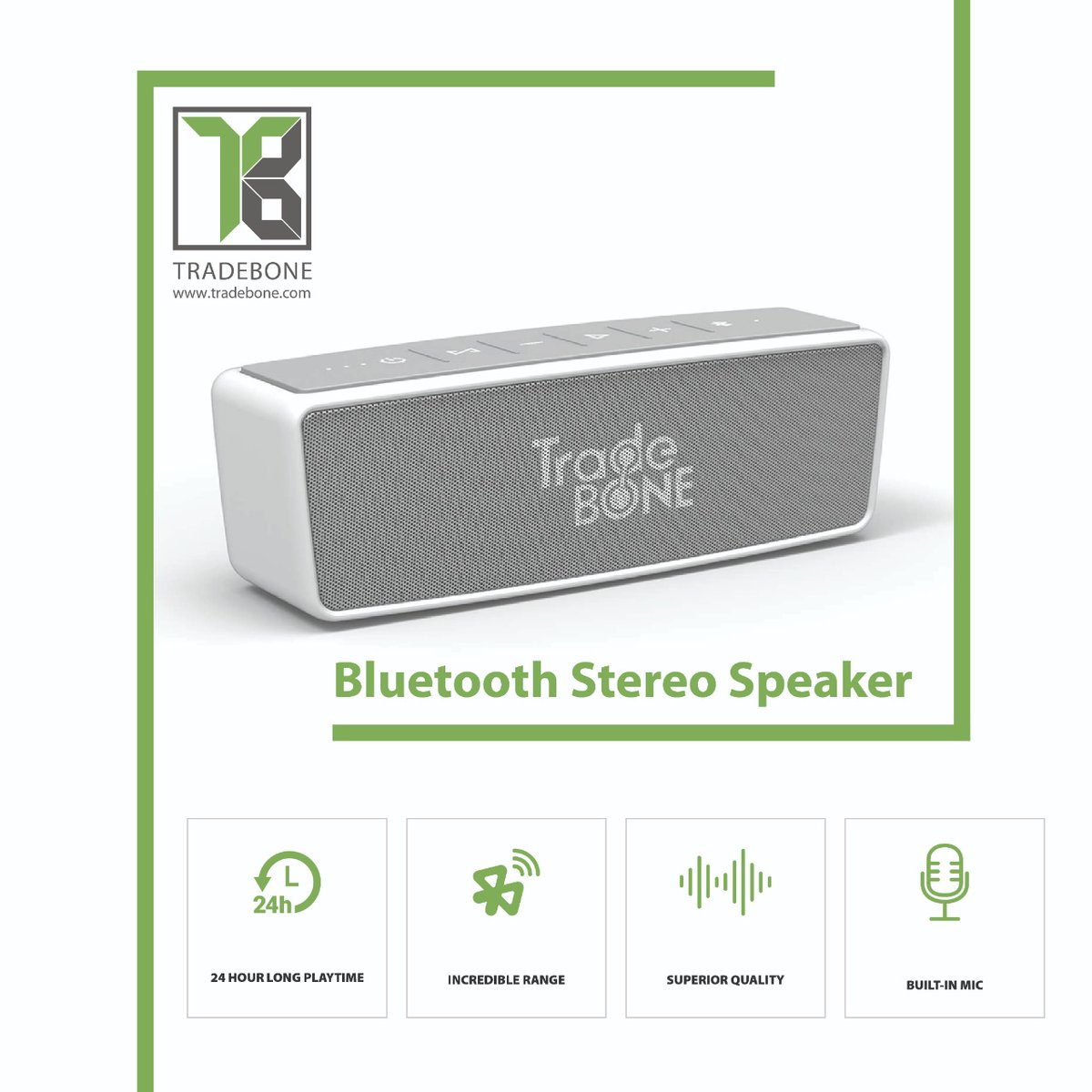 TradeBone's tweet photo. Tradebone Stereo Bluetooth Speaker gives you the flexibility to listen to your music anywhere and anytime.

#Tradebone #modern #accessories #styish #smartphone #mobilelovers #mobilephones #best #tech #volume #quality #headphones #listen #sound #bluetoothspeaker #onlineshopping https://t.co/det0J1zQuf