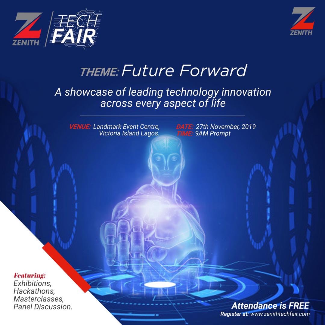Titooflagos's tweet image. The #ZenithTechFair is happening on the 27th of November, 2019 and it’s going to be one of it’s kind, Venue is landmark event Centre, Victoria island here in Lagos and it’s free to attend