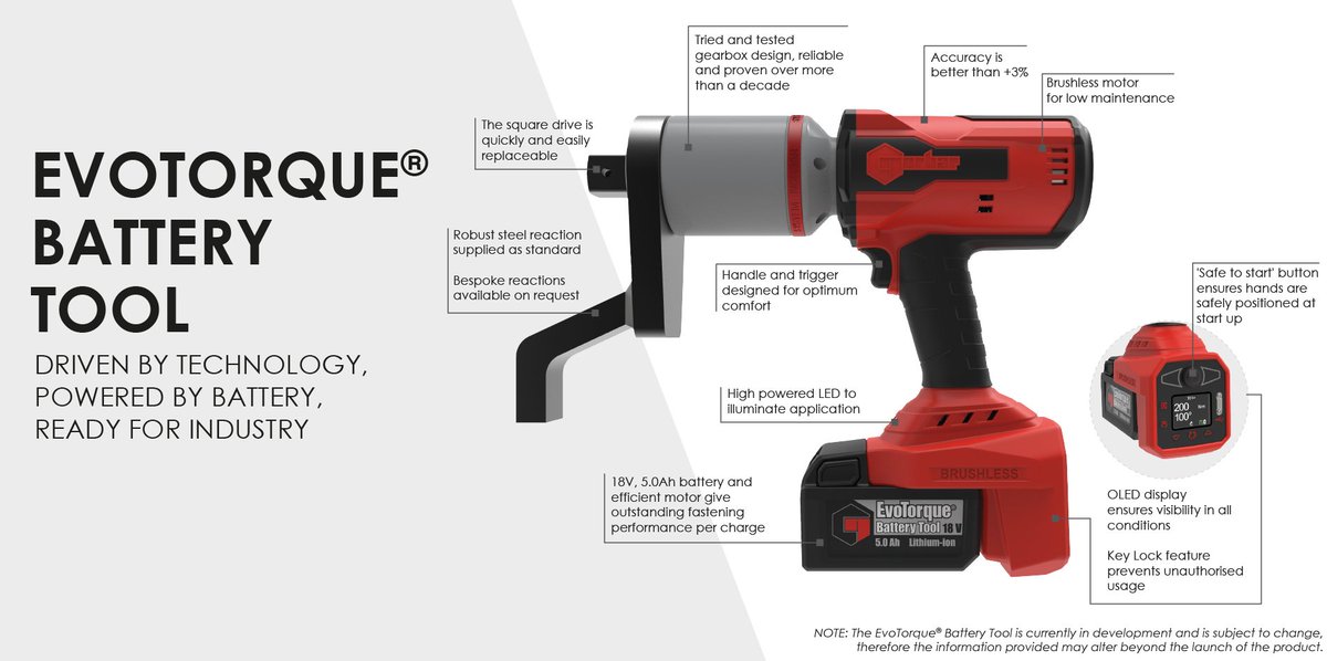 HESSalesLimited's tweet photo. Presenting the EvoTorque® Battery Tool, the new range of fast, reliable and accurate battery torque tools, from @voiceoftorque.
Book a demo with us today! #hessales #norbar #authoriseddistributor #evotorque #batterytool #EBT https://t.co/Vl9Oqt8WuZ