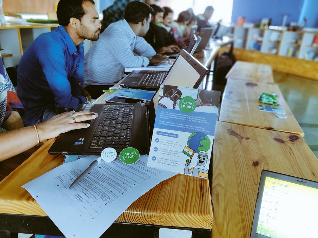 vas_raspberrypi's tweet image. Super excited for the @CodeClubWorld workshop today at @AgastyaSparks.
These trainers will then go on to run their Code Clubs in their set of schools. #CodeClubIndia