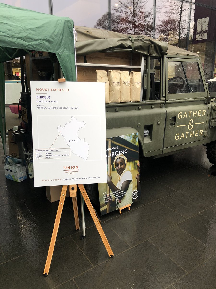 @Unionroasted are with the @Gatherandgather team today at @oxfordbrooksuni. Come and find us for a cup of Circulo Peruvian coffee.