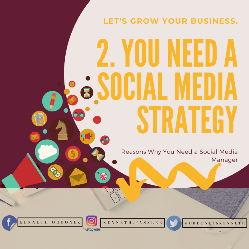 2. You Need a Social Media Strategy
Your social media manager will be able to bake in their campaigns to all other campaigns you’re working on.
The social media manager will also be able to gauge what your primary goals are for the year and translate them into social media co ...