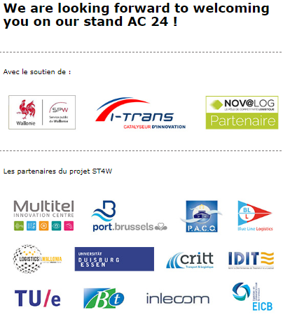 Bezoek tijdens het Riverdating event (27 &amp; 28 november) stand AC.24 voor al het nieuws op het gebied van end-to-end zichtbaarheid in de logistieke keten. Zie voor meer info: river-dating.com/NL/conferentie… 
#Riverdating #ST4W #InterregNWE