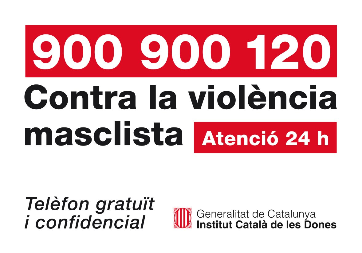 Més de 1.000 dones han estat assassinades per #ViolènciaDeGènere des del 2003 (quan es comencen a comptabilitzar aquests crims de manera oficial a l'Estat).

📱Si n'ets víctima o coneixes algun cas, truca gratuïtament al 900 900 120 les 24h del dia.

👉🏽gen.cat/2Df9mSE