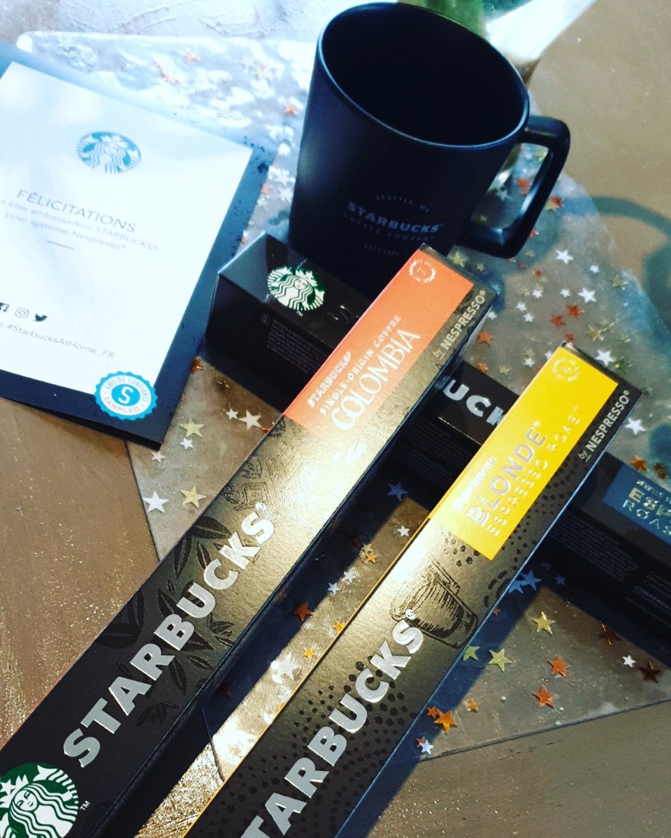 JessicaViolanti's tweet photo. Un réel plaisir de participer au test @sampleo pour le café @StarbucksFrance compatible avec ma machine 😁😁 #Starbucks #starbucksathome_fr https://t.co/WwN2GySBae