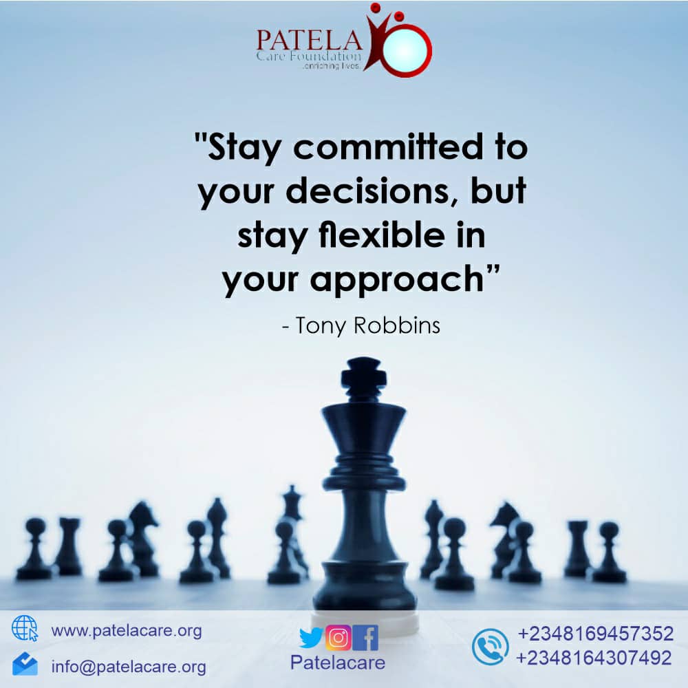 patelacare's tweet photo. #MondayMotivation
#StayCommitted #DesiredDestination #LearnfromAll #StayOpenToChange
#PatelacareEnrichingLives
@Patelacare
Be resolute about what you what to do, but stay flexible on how it will be done. Changing times require changing methods.
Wishing you the best this week! https://t.co/v93vnSwTXv