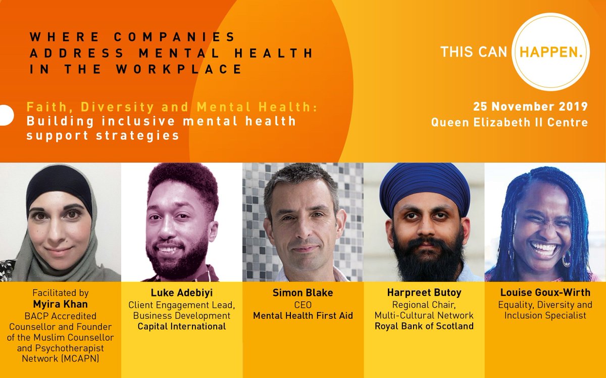 Myira_Khan's tweet photo. The @tchappen workplace #mentalhealth conference is happening! I'm excited to be here and to facilitate a panel discussion on #faith and #mentalhealth, and to address the need for #culturallysensitive and #faithsensitive #counselling services. https://t.co/0N6rOVMBy8