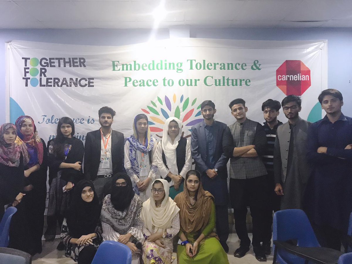 TFTolerance's tweet image. TFT Team from the UOG recently conducted a powerful awareness session themed on Peace and Tolerance in Arid University, Gujrat Campus. The message of tolerance and peace is well received by the students.

#HumaraAzm
#Srengthening_Student_Bodies
#TogetherForTolerance
#TeamGujrat
