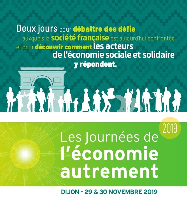 #event #ESS Les Journées de l’Économie Autrement 👉29 et 30/11 à Dijon
2⃣jours pour débattre et échanger avec les acteurs de l’Économie Sociale et Solidaire.
Au programme 👇
3⃣PLÉNIÈRES
1⃣5⃣TABLES RONDES
1⃣1⃣CONFÉRENCES-DÉBATS
1⃣6⃣ATELIERS
👉journeeseconomieautrement.fr