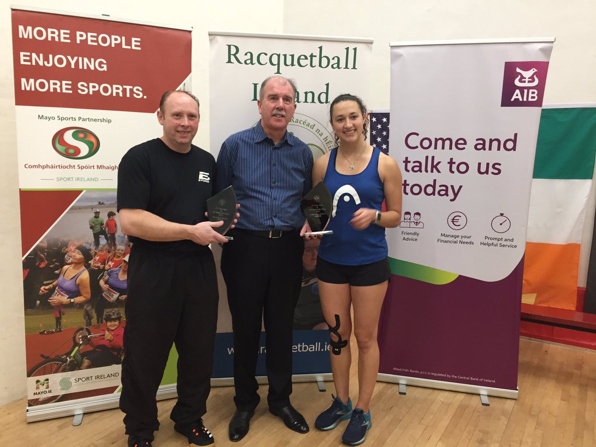 McevillyJoe's tweet image. Congratulations to all the winners of the 2019 Irish Racquetball Open. A wonderful event hosted by the Ballinrobe Racquetball Club. Proudly sponsored by AIB Ballinrobe. #Irishopen #backingdoing #localcommunity #believeinballinrobe