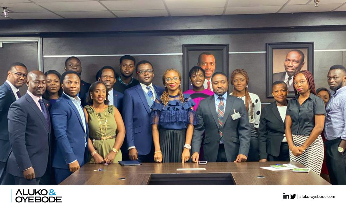 Last week, our Partners, Oludare Senbore (first row, 4th left) and Reginald Udom (first row, 3rd right) facilitated a Knowledge Sharing Session for the General Counsel and members of the Legal Department of <a href="/Sterling_Bankng/">Sterling Bank</a>.

#Banking #SterlingBank