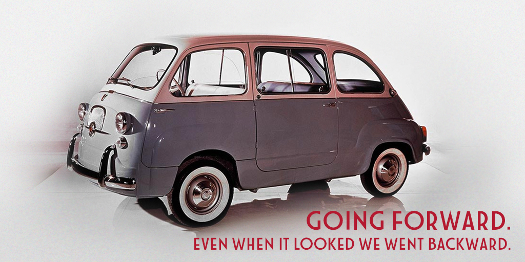 Could such a peculiar design become a symbol of the avant-garde and evolution? Yes. Meet the Fiat 600 Multipla at the <a href="/V_and_A/">V&A</a> in London. Discover more here: fcaheritage.com/en-uk/heritage… #VaVaVroom #heritage #600Multipla #Fiat600Multipla #FIAT