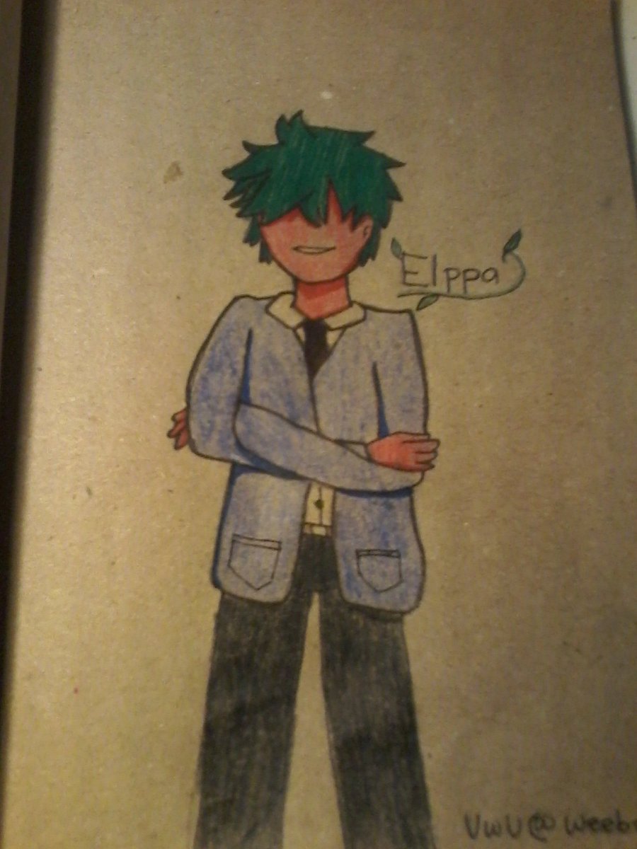 douknott's tweet image. I doodled @ElppaYT while its was lunch time :v