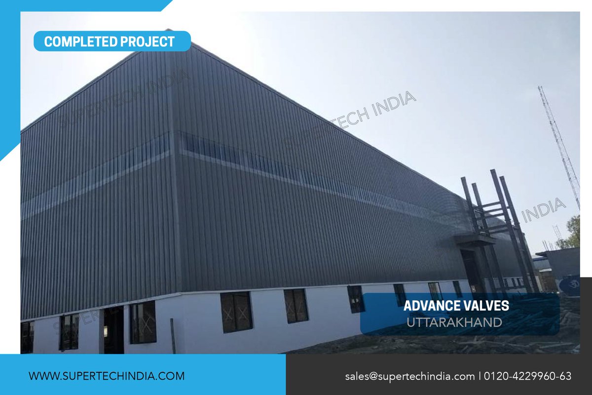 supertech_india's tweet photo. @supertech_india successfully deliver its quality design and #manufacturing to Advance Valves, Uttarakhand.
See our completed project gallery: https://t.co/PZkLYobA19
#pebprojects #pebcompany #pebmanufacturer #preengineered https://t.co/ElyZmZU31R