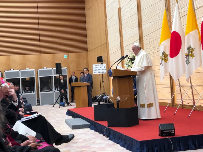 El Papa, en su discurso a las autoridades japonesas